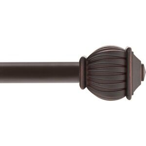 Kenney KN71712 Beckett Soft Square End Curtain Rod, 28-48" Adjustable 5/8"
